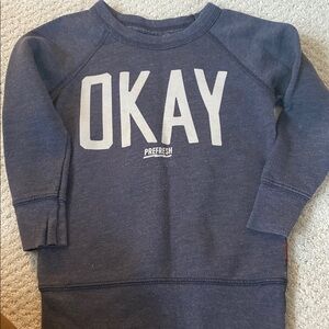 Prefresh Kids Navy Blue 'OKAY' Sweatshirt
